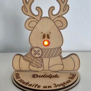 Rudolph au nez clignotant