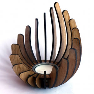 Bougeoir photophore teinté