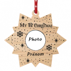 Étoile " Mon premier Noël " personnalisée