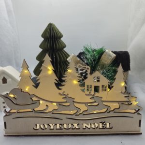 Père Noël et son traineau lumineux