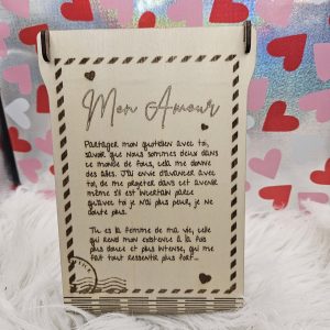 Lettre cadre " Mot d'Amour "