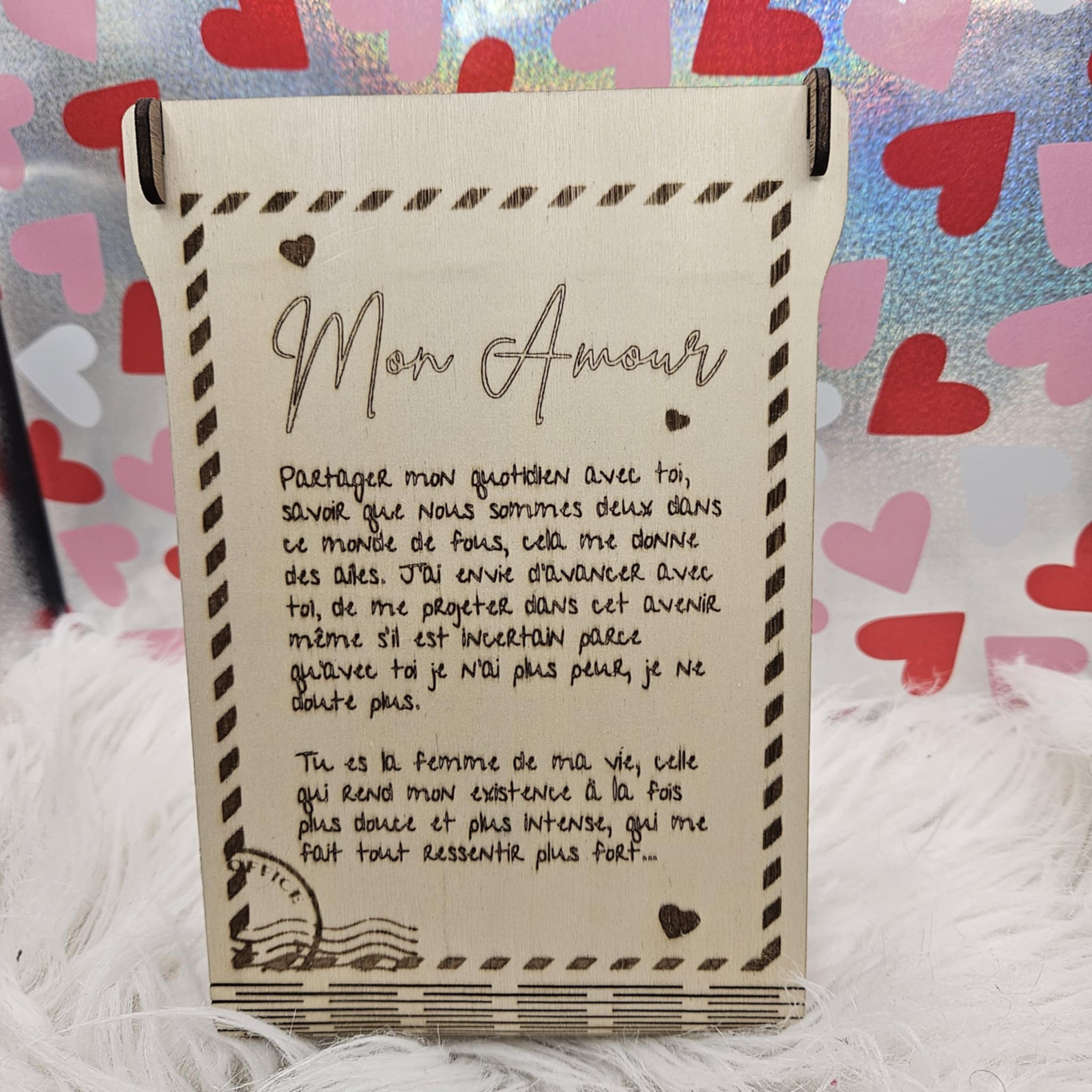 Lettre cadre " Mot d'Amour "