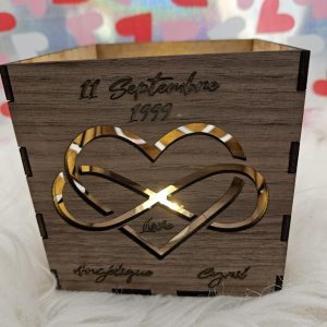 Boite photophore Amour éternel