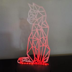 Lampe 3D motif chat 2