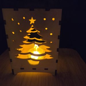 Lanterne bois Noël