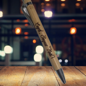 Crayon seul en Bambou personnalisable et sa boite